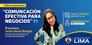 Taller online - "Comunicacion efectiva para los negocios" Municipalidad de Lima