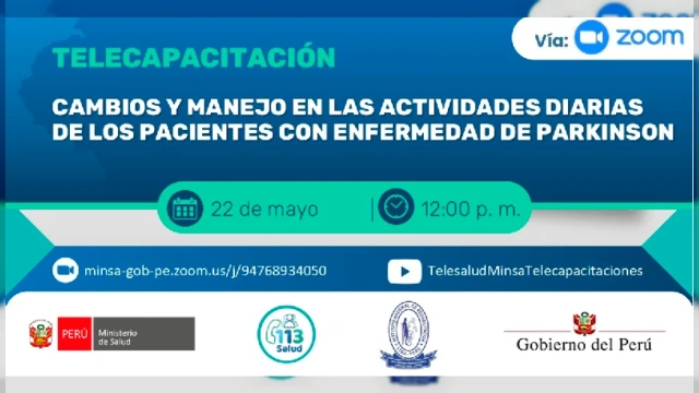  Telecapacitación VIRTUAL - "  PACIENTES CON ENFERMEDAD DE PARKINSON"