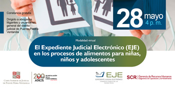  Videoconferencia online gratuita - "El EJE en los procesos de alimentos para niñas, niños y adolescentes" 
