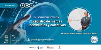  Webinar presencial - "Registro de marcas individuales y colectivas" Sociedad Nacional de Industrias Gratis