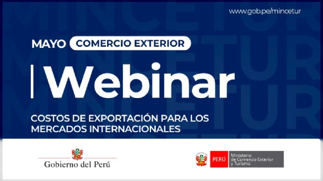  Webinar online - "Costos de exportación para los mercados internacionales" MINCETUR