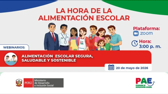  Webinar online - "Garantizando una alimentación escolar segura, saludable y sostenible" Midis PAE