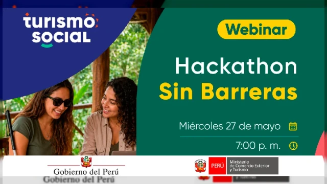  Webinar online - "Hackathon Sin Barreras" Mincetur Perú y Turismo Social
