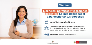  Webinar online - "Licencias, permisos y vacaciones docentes" MINEDU