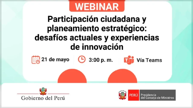 Webinar online - Participación ciudadana y planeamiento estratégico: desafíos actuales y experiencias de innovación