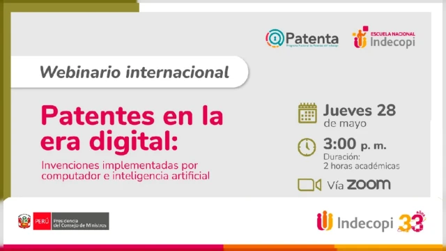  Webinar online - Patentes en la era digital: Inventiones implementadas por computador e inteligencia artificiall