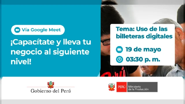  Webinar online "Uso de las billeteras digitales" Ministerio de la Producción (PRODUCE)