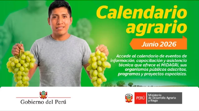 Calendario de eventos agrarios de capacitación y asistencia técnica del MIDAGRI