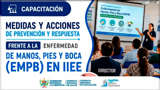  Capacitación Medidas y acciones de prevención y respuesta frente a la enfermedad de manos, pies y boca (EMPB) en IIEE