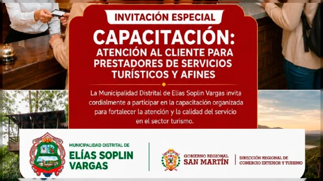Capacitación presencial - "Atención al Cliente para Prestadores de Servicios Turísticos y Afines" 