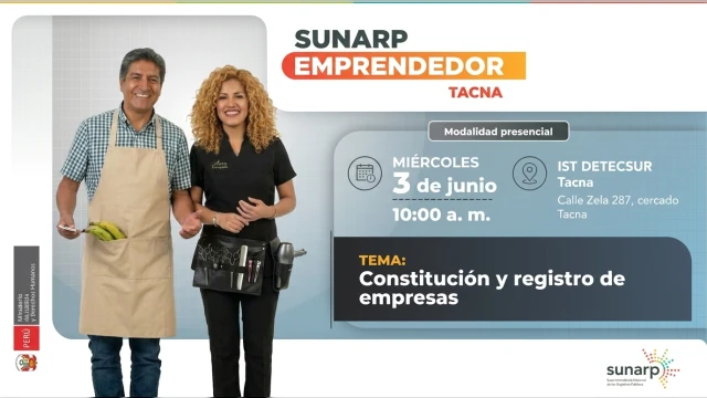  Capacitación presencial - "Constitución y registro de empresas" Sunarp