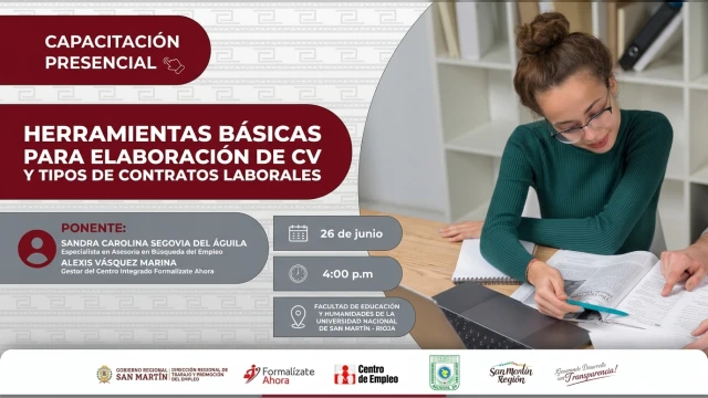  Capacitación presencial - "Herramientas básicas para elaboración de CV y Tipos de Contratos Laborales" 