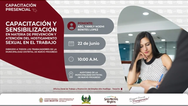  Capacitación presencial - "Prevención y atención del hostigamiento sexual laboral"