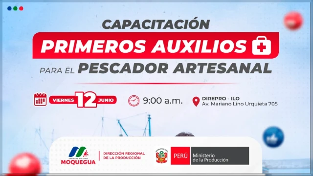 Capacitación presencial - "Primeros Auxilios para el Pescador Artesanal"  DIREPRO Ilo