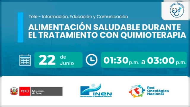  Capacitación virtual - "Alimentación saludable durante el tratamiento con quimioterapia" INEN