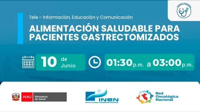 Capacitación virtual - "Alimentación saludable para pacientes Gastrectomizados" INEN