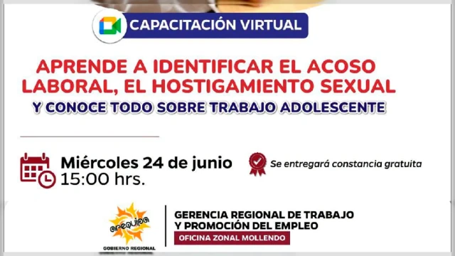  Capacitación virtual Aprende a identificar el acoso laboral, el hostigamiento sexual