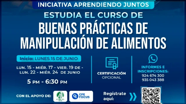 Capacitación virtual - "Buenas Prácticas de Manipulación de Alimentos" Municipalidad de Pueblo Libre