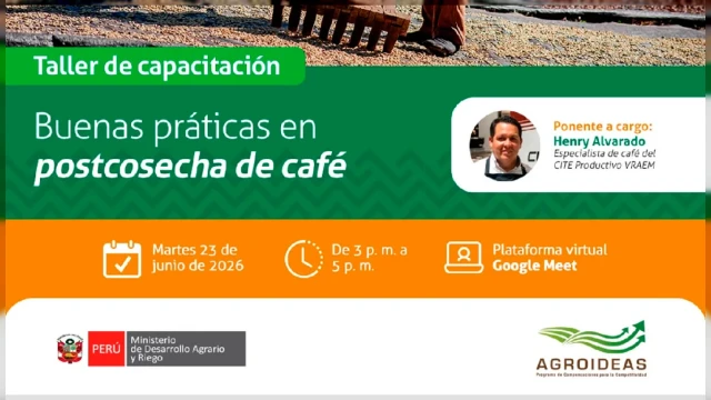  Capacitación online - "Buenas prácticas en postcosecha de café" AGROIDEAS