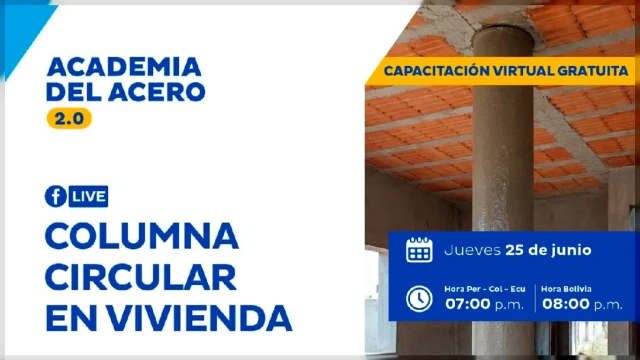  Capacitación virtual - "Columna circular en vivienda" Aceros Arequipa