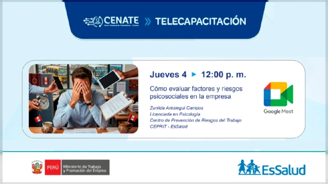  Capacitación online - "Cómo evaluar factores y riesgos psicosociales en la empresa" EsSalud