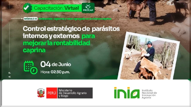  Capacitación online Control estratégico de parásitos internos y externos para mejorar la rentabilidad caprina