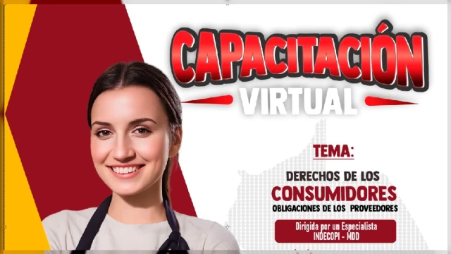  Capacitación online  "Derechos de los consumidores y obligaciones de los proveedores" DRTPE de Madre de Dios