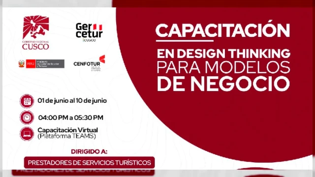  Capacitación virtual - "Design Thinking para Modelos de Negocio" Gercetur - Gobierno Regional Cusco
