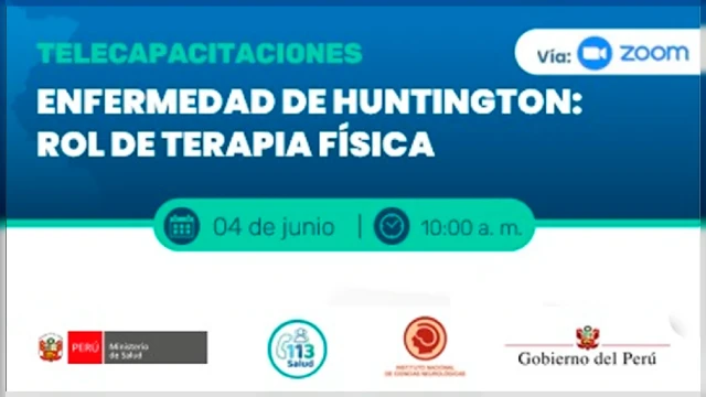  Capacitación online - "Enfermedad de Huntington: Rol de terapia física" 