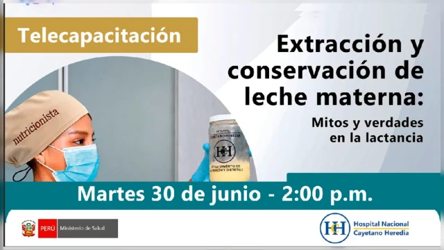 Capacitacion online - "Extracción y conservación de leche materna: Mitos y verdades en la lactancia" MINSA