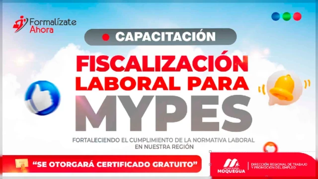  Capacitación virtual - "Fiscalización Laboral para MYPES" Gobierno Regional Moquegua