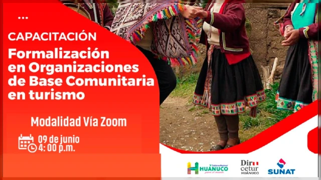  Capacitación virtual - "Formalización en Organizaciones de Base Comunitaria en Turismo" 