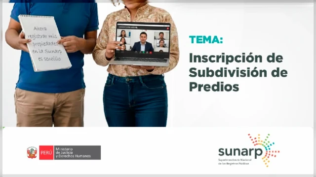  Capacitación virtual gratuita - "Inscripción de Subdivisión de Predios" SUNARP