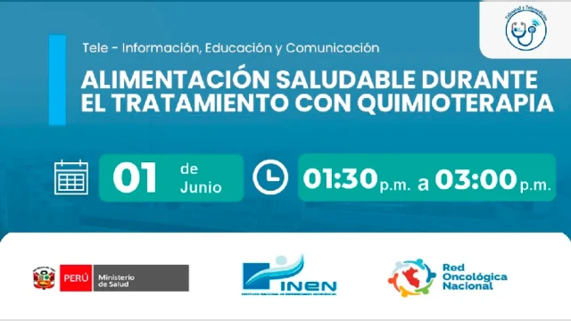  Capacitación online - "Alimentación saludable durante el tratamiento con quimioterapia" INEN