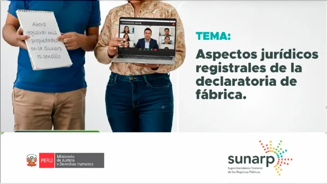  Capacitación online gratis"Aspectos jurídicos registrales de la declaratoria de fábrica" de la SUNARP