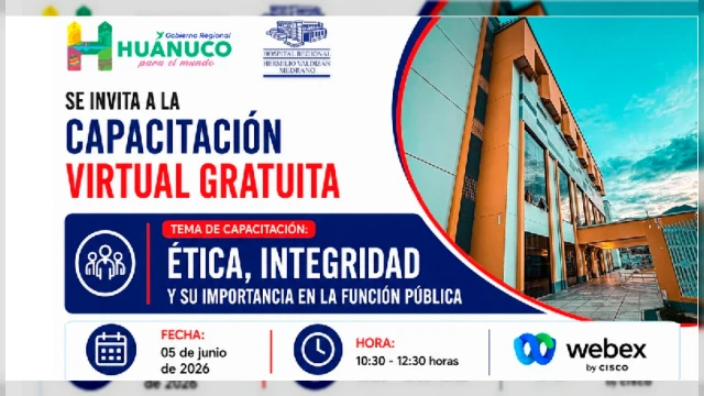  Capacitación virtual Gratis - "Ética, Integridad y su Importancia en la Función Pública" 