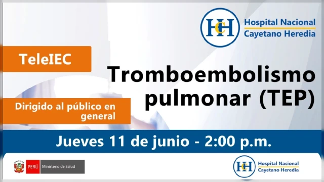  Capacitacion online gratis - "Tromboembolismo pulmonar (TEP)" MINSA