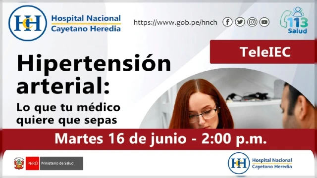 Capacitacion online "Hipertensión arterial: Lo que tu médico quiere que sepas" MINSA