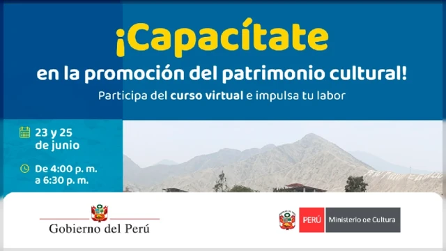  Capacitación online  - "Impulsa tu labor en la promoción y defensa del patrimonio cultural"
