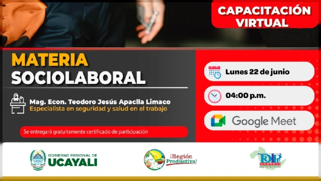  Capacitación online - "Materia Sociolaboral" DRTPE Ucayali