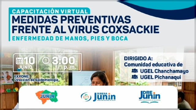 Capacitación online - "Medidas preventivas frente al virus coxsackie (Enfermedad de manos, pies y boca)" 