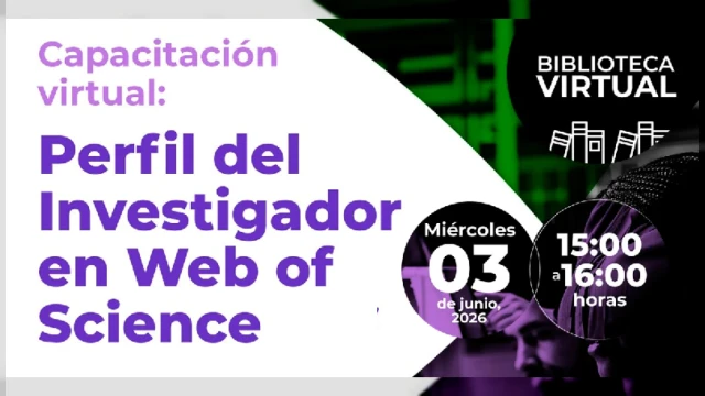 Capacitación virtual - "Perfil del investigador en Web of Science" Concytec