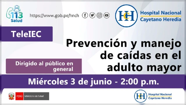  Capacitacion online - "Prevención y manejo de caídas en el adulto mayor" MINSA