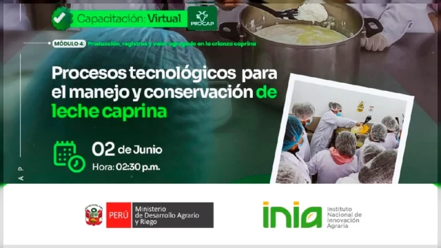  Capacitación online - "Procesos tecnológicos para el manejo y conservación de la leche caprina" INIA