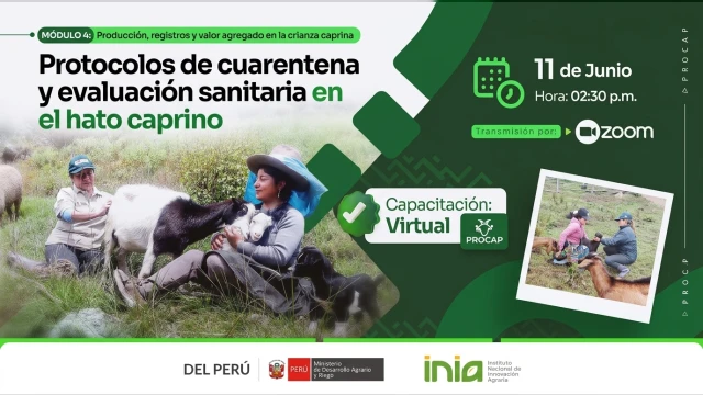 Capacitación virtual - "Protocolos de cuarentena y evaluación sanitaria en el hato caprino" INIA