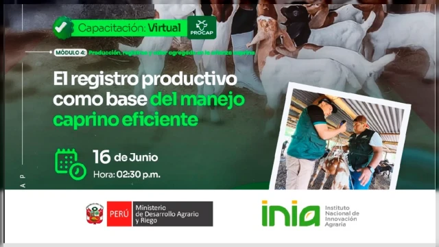  Capacitación virtual - "El registro productivo como base del manejo caprino eficiente" INIA