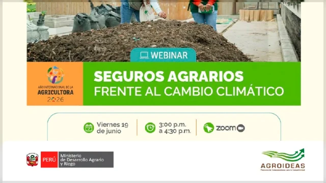  Capacitación virtual - "Seguros Agrarios Frente al Cambio Climático" Agroideas