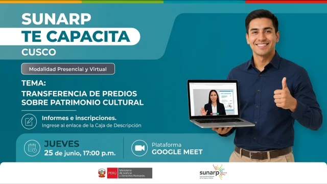 Capacitación virtual- "Transferencia de Predios sobre Patrimonio Cultural" SUNARP