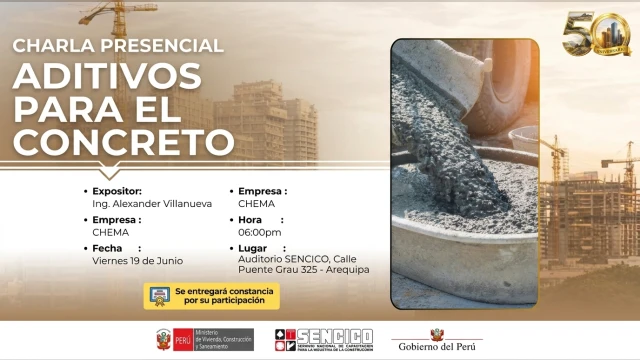 Charla presencial - "Aditivos para el concreto" SENCICO