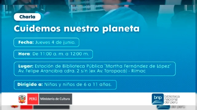  Charla presencial - "Cuidemos nuestro planeta" BNP